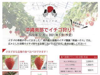 沖縄南部でイチゴ狩り＆カフェオープン！！