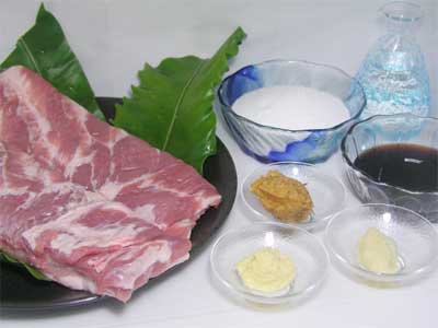 ラフテー（豚三枚肉の角煮） 材料